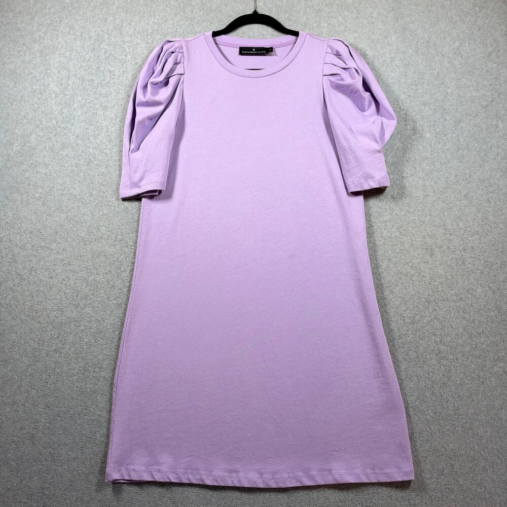 Pomander Place Mini T-Shirt Dress Women's Small Lavender Purple Short Sleeves